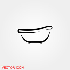 Vector bathroom icon. Premium quality graphic design. Modern signs