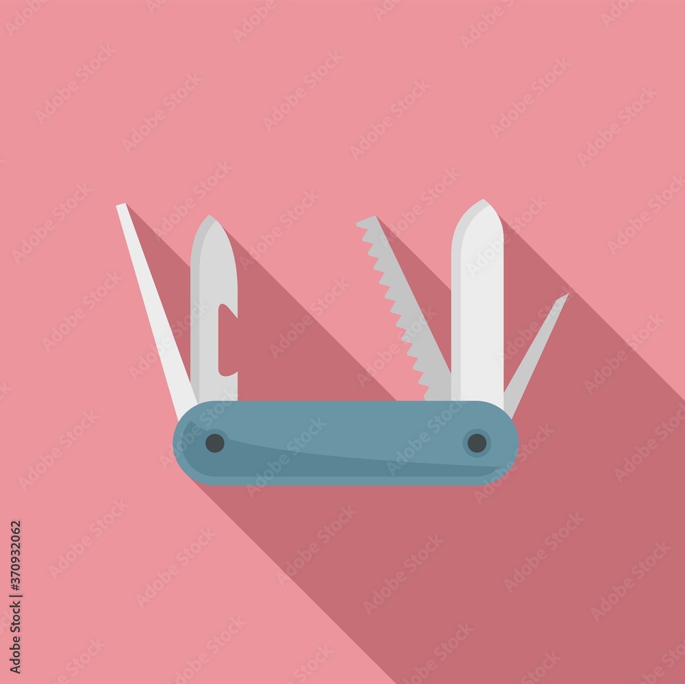 Poster Survival knife icon. Flat illustration of survival knife vector icon for web design