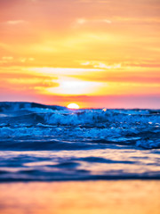 Naklejka premium Sunset at Kuta beach in Bali