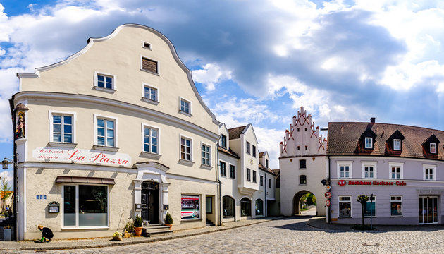 Vohburg, Germany - April 27: old town with historic buildings of Vohburg an der Donau on April 27, 2020