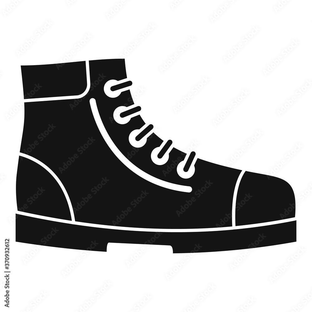 Poster hiking boot icon. simple illustration of hiking boot vector icon for web design isolated on white ba
