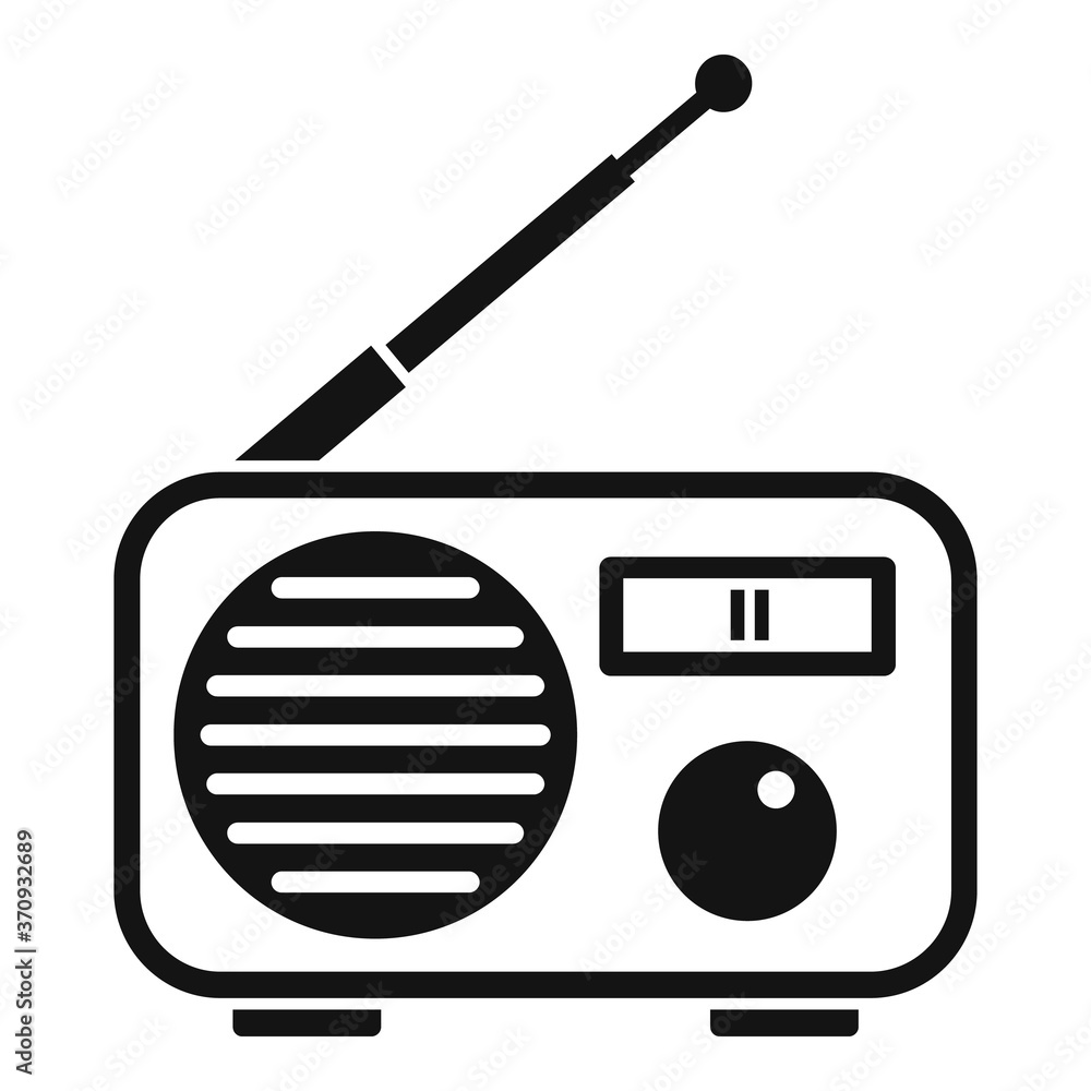 Aufkleber portable radio icon. simple illustration of portable radio vector icon for web design isolated on wh