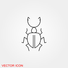 Beetle icon. Insect design, insect icons vector