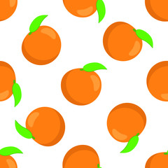 simple vector eps seamless pattern background from illustration of a orange on a white background