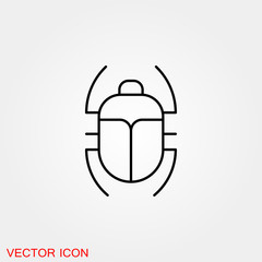 Beetle icon. Insect design, insect icons vector