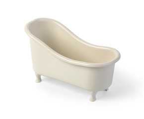 Vintage bathtub isolated