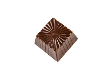 Chocolate candy isolated on the white background