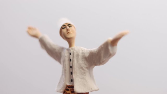 Rotating figure of dancing dervish