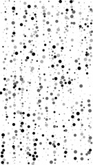 Scattered dense balck dots. Dark points dispersion