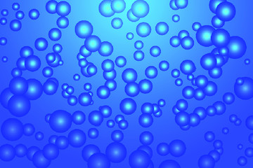 Undersea vector texture. Blue underwater fizzing air bubbles. Vector illustration EPS10
