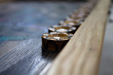 Backgammon playing chips