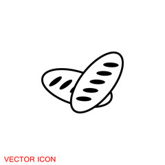 Bread icon. Bread bakery symbol vector illustration. eps 10