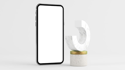 Phone mock up abstract shape