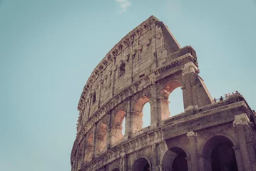 Velvet curtains Colosseum colosseum in rome italy