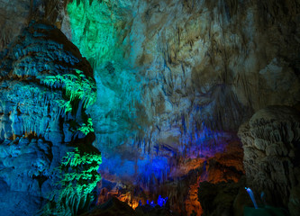 Prometheus Cave located in Imereti region of Georgia country located at the crossroads of Western Asia and Eastern Europe in the Caucasus region of Eurasia
