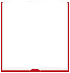 本 見開き フレーム イラスト ※A4の三つ折りサイズ2ページ分の大きさです ベクター