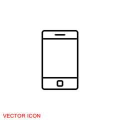 Cell phone icon, smartphone icon, vector illustration