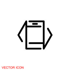 Cell phone icon, smartphone icon, vector illustration