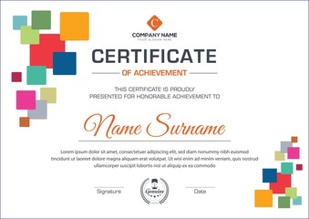 Creative Multi color certificate design