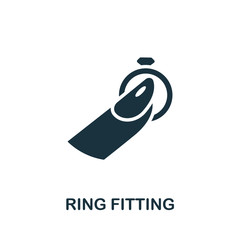 Ring Fitting icon. Simple element from jewelery collection. Creative Ring Fitting icon for web design, templates, infographics and more