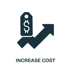 Increase Cost icon. Simple element from investment collection. Creative Increase Cost icon for web design, templates, infographics and more