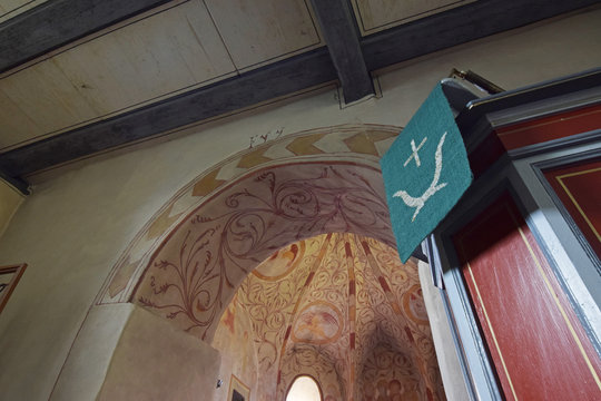 Kanzel in einer mittelalterlichen Dorfkirche