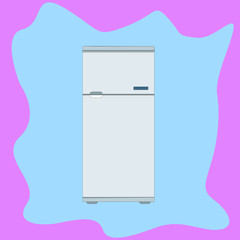 Household appliances for home and household illustration on color blot