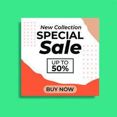 Special sale template design. Great vector for sales promotion, product marketing, web, discount coupons, fashion, online shops etc.
