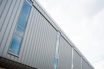 Fototapeta na wymiar Aluminum profiles for facades and facades. Production of aluminum
