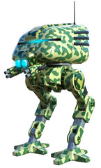 robot warrior with guns