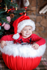 baby in santa hat