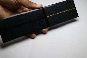 Fototapeta premium Solar cell or solar panel which is electronic device used in converting solar energy to electrical energy,used in making solar powered electronic gadgets