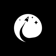 Space icon in flat style. Vector illustration.