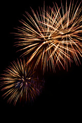Obraz premium Amazing fireworks show in the dark sky