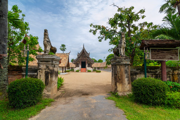Wat Ton Kain or Ton Kain temple ( Wat Intrarawat ),Ancient temple ,a wooden chapel , Chiangmai, Thailand
