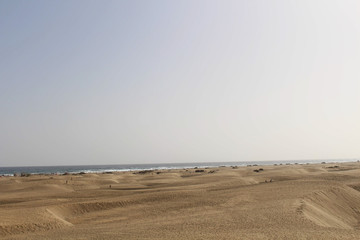 Sand dunes in Maspalomas, Gran Canaria. 