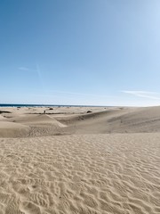 Sand dunes in Maspalomas, Gran Canaria. 