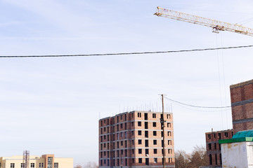 Fototapeta na wymiar Construction of new apartment buildings