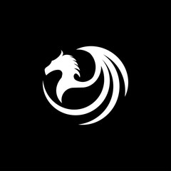 Dragon icon, Dragon logo vector design template, dragon icon.
