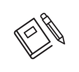 Book icon vector logo design template flat style