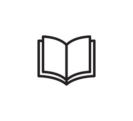 Book icon vector logo design template flat style