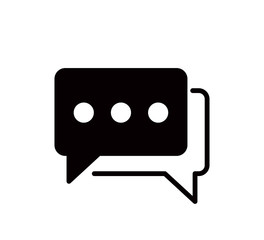 Bubble speech icon vector flat style illustration