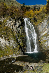 cascada del Saut deth Pish, valle de Varradós, Aran, Lerida, cordillera de los Pirineos, Spain, europe