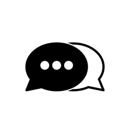 Fototapeta premium Bubble speech icon vector flat style illustration