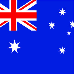 australia flag in the wind