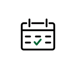 Calendar icon vector logo design template