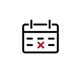 Calendar icon vector logo design template