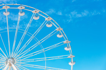 Ferris Wheel with Blue Sky and clouds