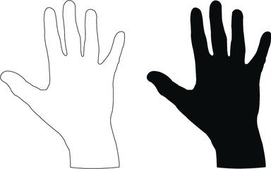 hand vector silhouette