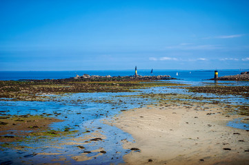 The town of Roscoff in coast of the north of France. Finistere, France